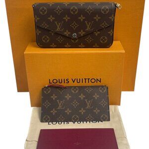 Louis onVuitt Felicie Pochette LV Monogram Chain Bag